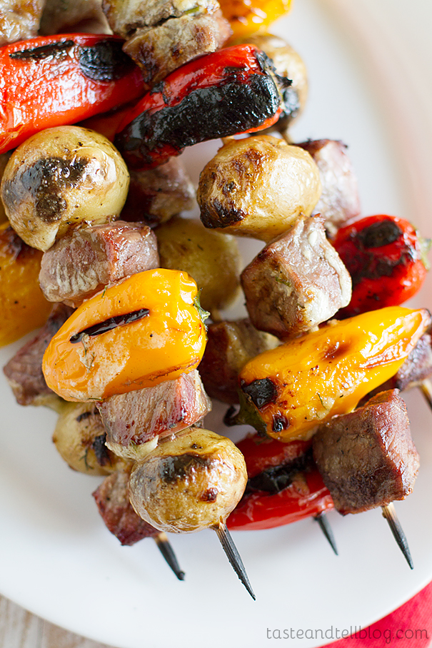 Recipe for Grilled Steak and Potato Kabobs