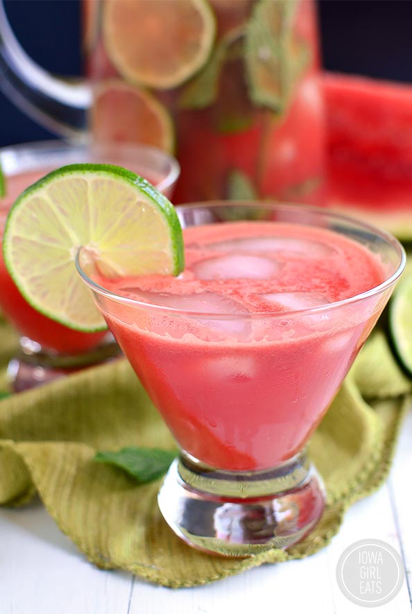 Watermelon Agua Fresca is a refreshing sipper for summer's hottest days. Just 4 ingredients with no added sugar! #glutenfree | iowagirleats.com
