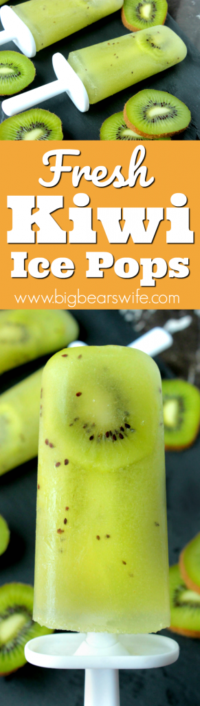 Fresh Kiwi Ice Pops - Ready for a super easy frozen treat to help you cool off this summer? These 3-ingredient Fresh Kiwi Ice Pops are made with fresh kiwis and sweetened with just a touch of sugar.
