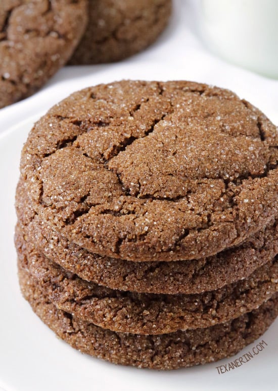 Soft and Chewy Molasses Cookies {gluten-free, 100% whole grain and dairy-free options}