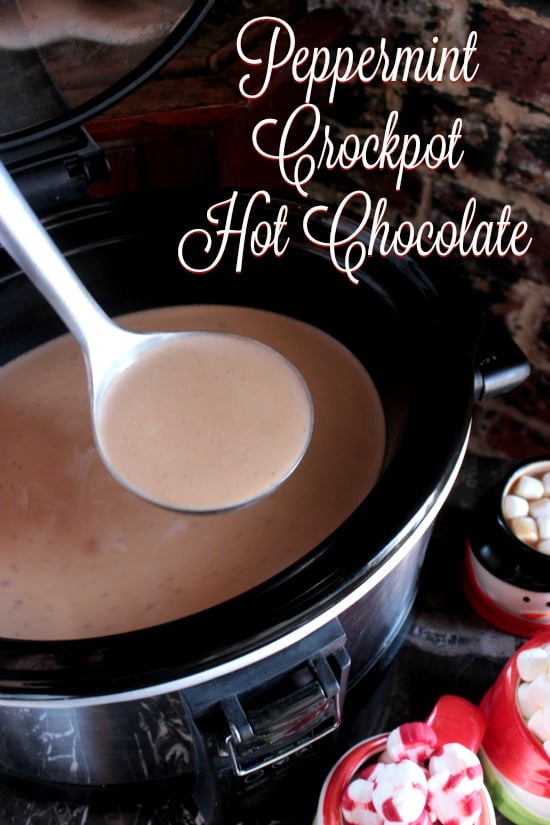 Crockpot Peppermint Hot Chocolate 