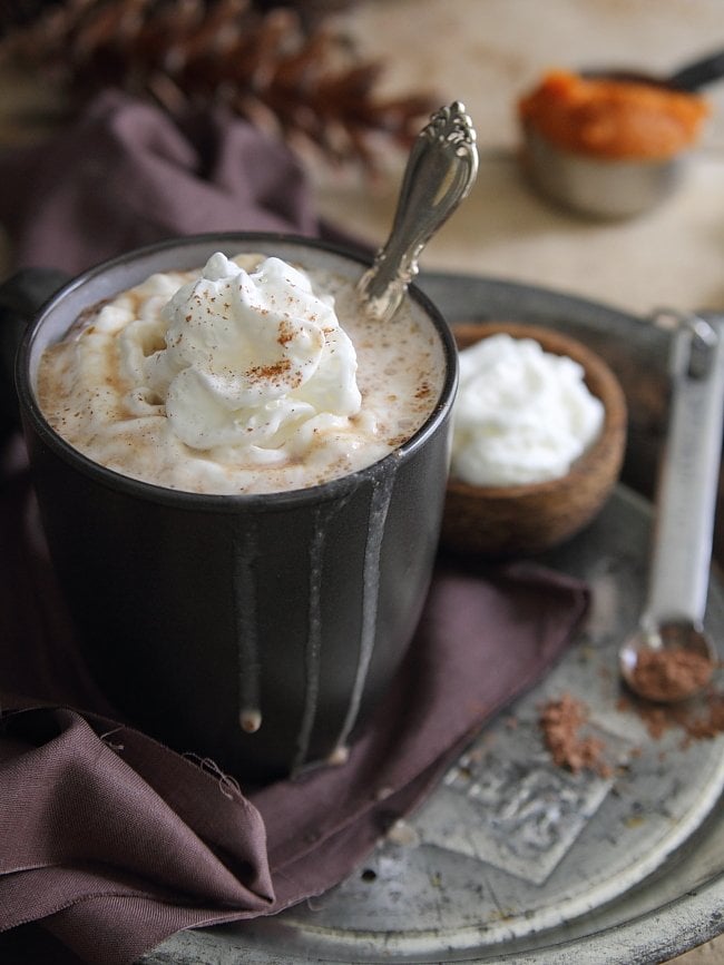 Pumpkin hazelnut hot chocolate
