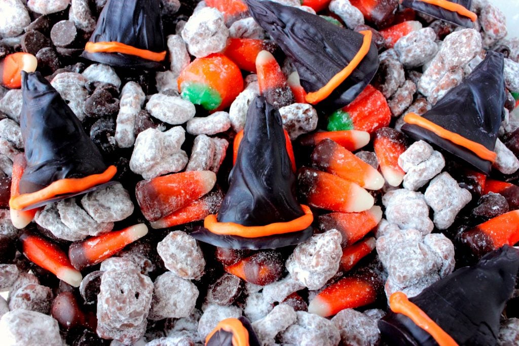 Witch Hat Puppy Chow Snack