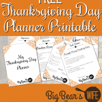 Free Thanksgiving Day Planner Printable