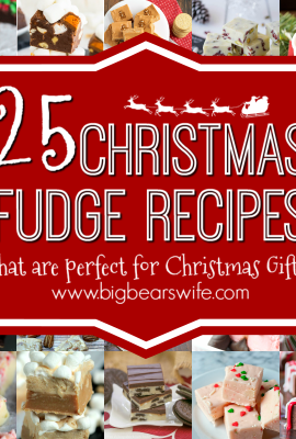 25 Christmas Fudge Recipes that are perfect for Christmas Gifts - Homemade gifts from the kitchen are always some of the best gifts that you can give or receive at Christmas! This list has 25 Christmas Fudge Recipes that are perfect for Christmas Gifts or hostess gifts!