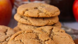 These Apple Butter Cookies are a mash up of snickerdoodles and sugar cookies! They're soft and chewy with a cinnamon sugar crust! Make them with store bought apple butter or homemade apple butter!