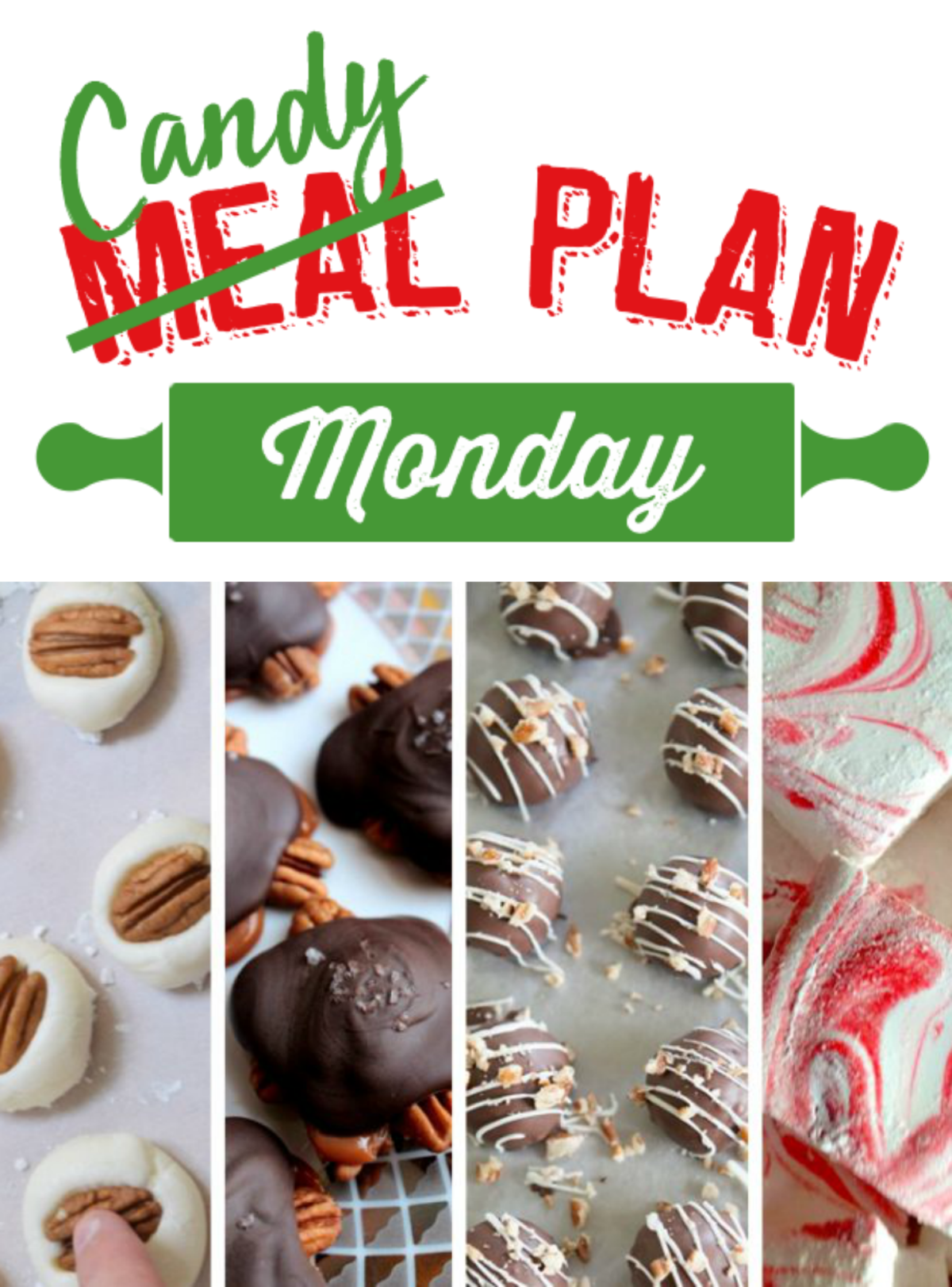 If you love to make homemade candy to give away to friends and family during the holiday season you've hit the jackpot! This week's Meal Plan Monday has been transformed into Candy Plan Monday! 