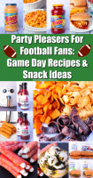  Party Pleasers For Football Fans: Game Day Recipes & Snack Ideas: Recipes and Snack Ideas for the big game! Having friends over? These easy recipes and snack ideas are perfect for your get together! 