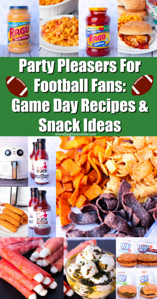  Party Pleasers For Football Fans: Game Day Recipes & Snack Ideas: Recipes and Snack Ideas for the big game! Having friends over? These easy recipes and snack ideas are perfect for your get together! 