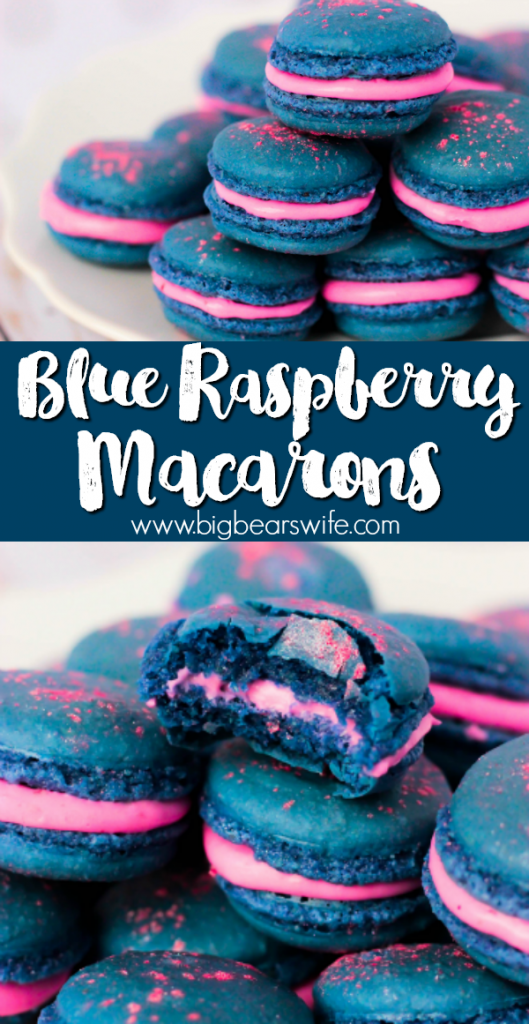 Blue Raspberry Macarons