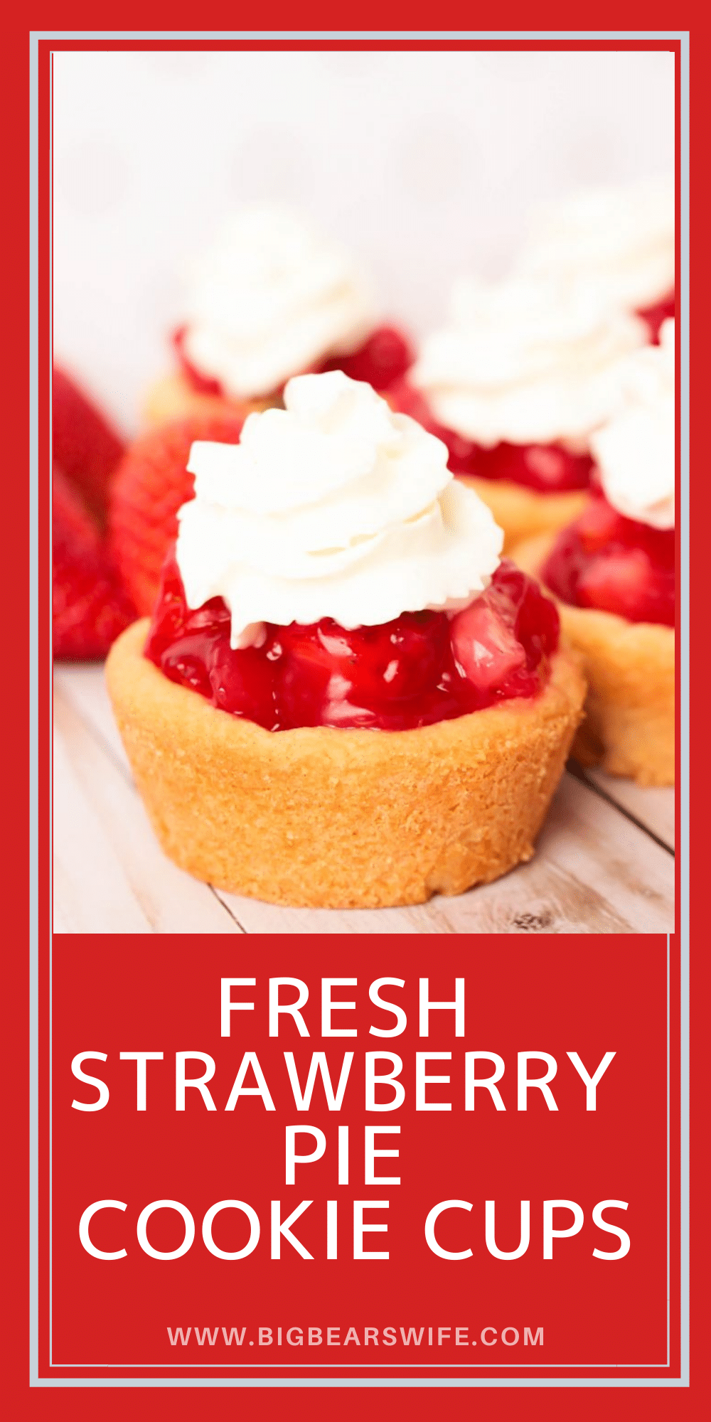 Serve up a beautiful bite of spring with these super easy Fresh Strawberry Pie Cookie Cups! Sugar cookie crusts with a homemade strawberry pie filling, oh and this strawberry glaze doesn’t have Jello in it!

 via @bigbearswife