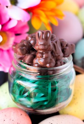 Homemade Mini Chocolate Caramel Bunnies