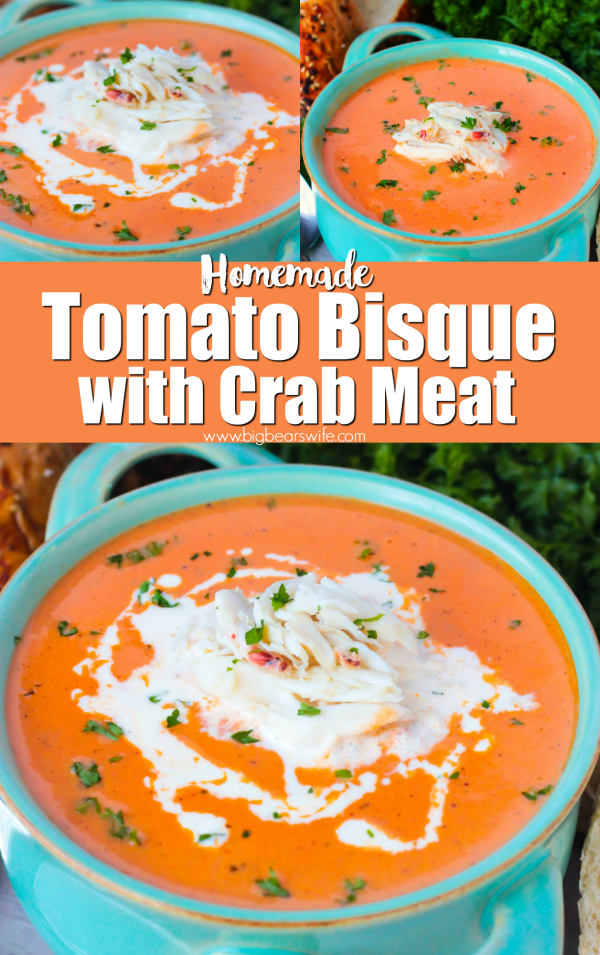 Homemade Tomato Bisque with Crab Meat