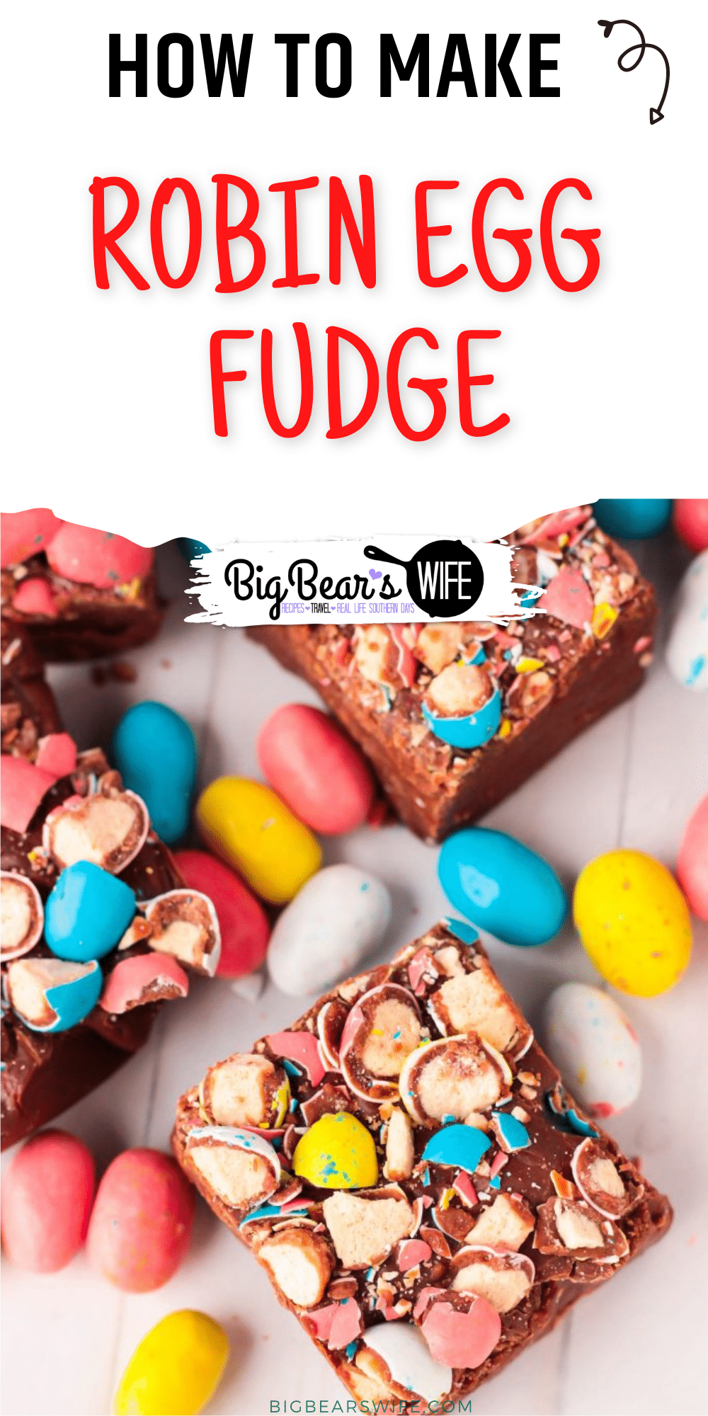This 3 ingredient Robin Egg fudge is perfect for Easter or any Spring get together! It takes minute to make and it'll become a recipe keeper instantly!  via @bigbearswife