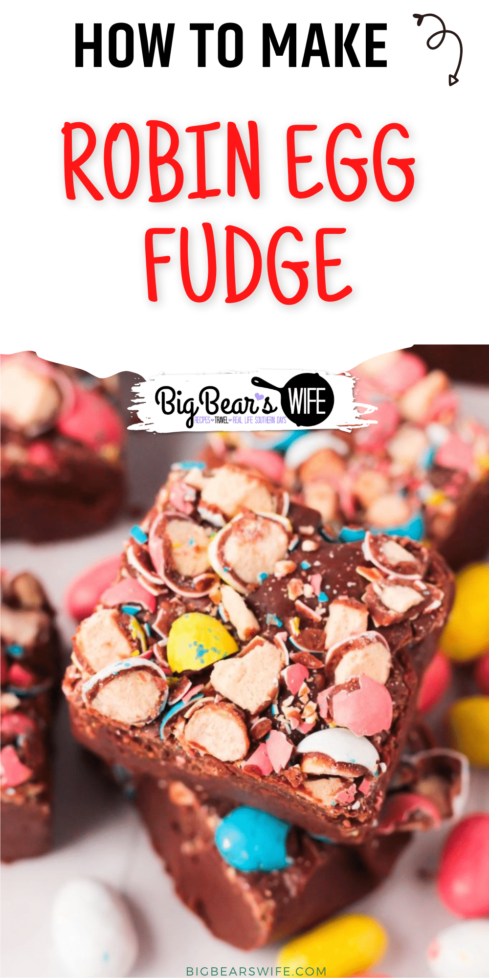 This 3 ingredient Robin Egg fudge is perfect for Easter or any Spring get together! It takes minute to make and it'll become a recipe keeper instantly!  via @bigbearswife