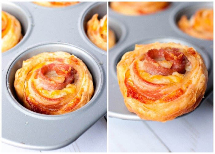 Bacon and Cheese Twist Roses