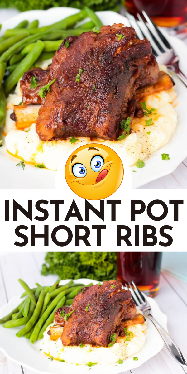 These Instant Pot Short Ribs are super tender and packed with tons of wonderful flavor! This recipe is my new version of my super popular Slow Cooker Short Rib recipe that I've adapted to work with the Instant Pot electric pressure cooker! via @bigbearswife