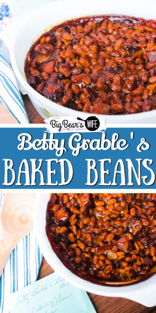 Betty Grable's Baked Beans recipe is a simple baked bean recipe that was handwritten and slipped into my grandmother's old wood recipe box years ago! I made a few changes and now it's a part of my recipe box. 
