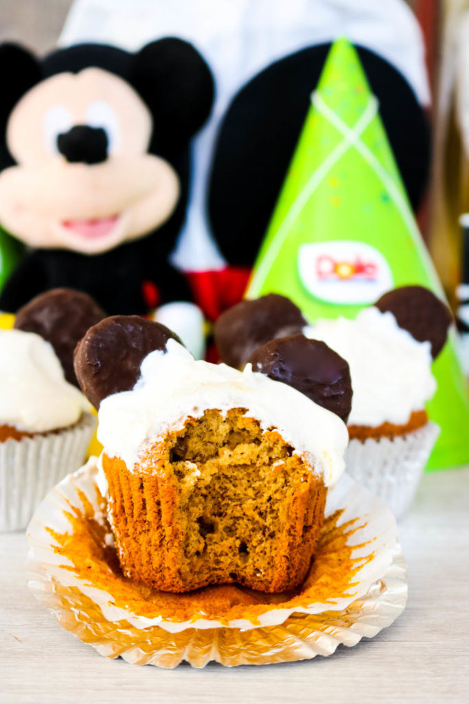 Mickey Mouse Birthday Banana Cupcakes 