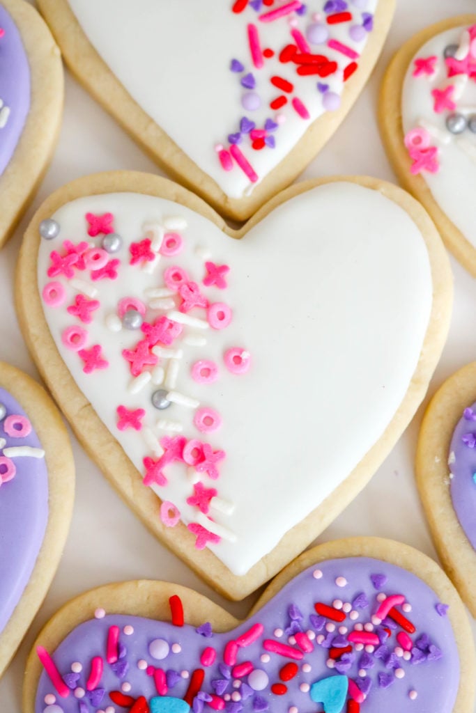 Easy Sprinkle Heart Sugar Cookies
