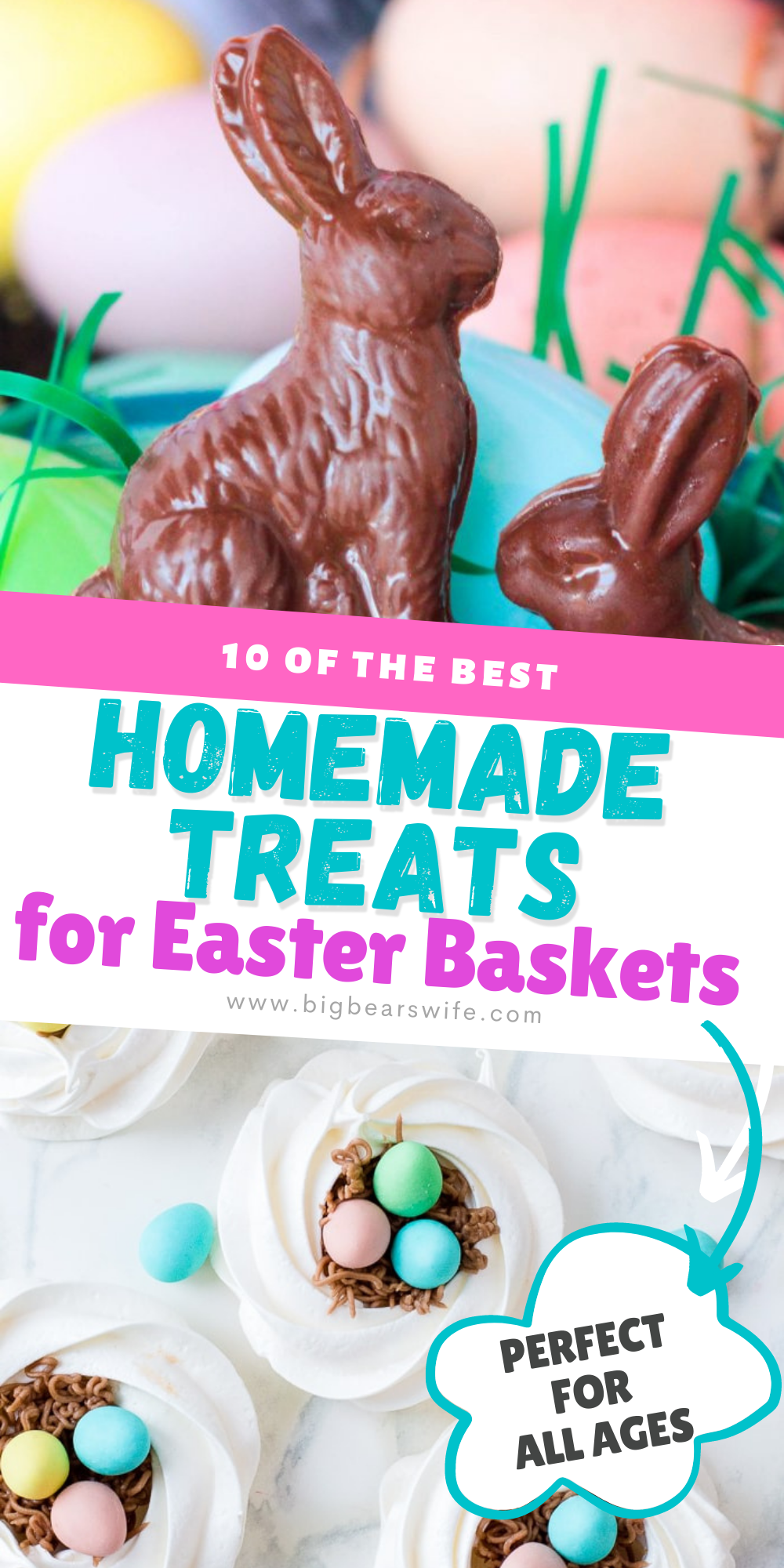 If you're filling Easter baskets for your kids or grandchildren this year or maybe just helping the Easter Bunny with some ideas, you'll love these Homemade Easter Basket treats! Sure, store bought Easter surprises are neat but homemade treats are even better! Fill your little one's Easter basket with 10 of the best Homemade Treats for Easter Baskets this year! 

 via @bigbearswife