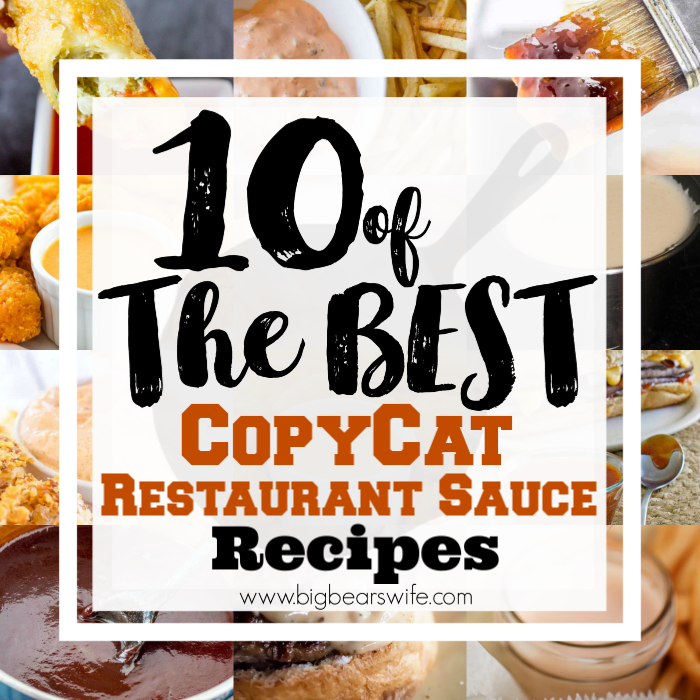 10 of the best CopyCat Restaurant Sauce Recipes - While we can't argue that a lot of restaurant food is amazing, would be really love them as much if they didn't serve our favorite sauces? From Chick-Fil-A Sauce to dip our chicken nuggets in to Sauce on Big Macs, sauces at our favorite restaurants make our meals even more amazing and now you can make your favorite restaurant sauces at home with 10 of the best CopyCat Restaurant Sauce Recipes in this post! 