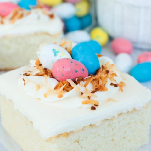 Bird’s Nest White Sheet Cake