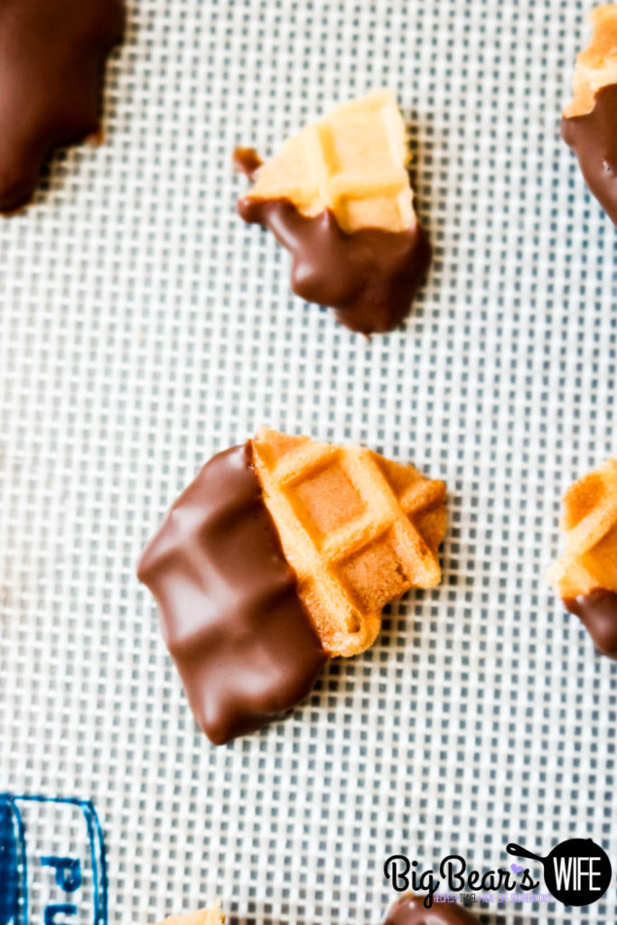 chocolate dipped waffle cone pieces 
