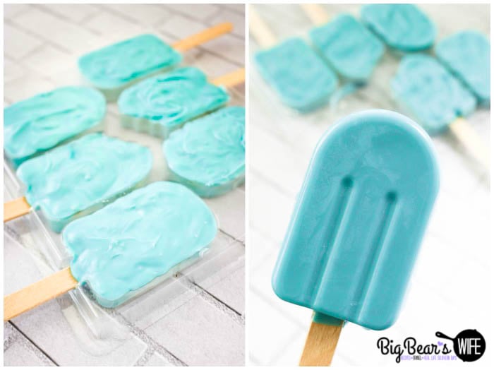Melted Candy Melts in Wilton Lollipop Mold