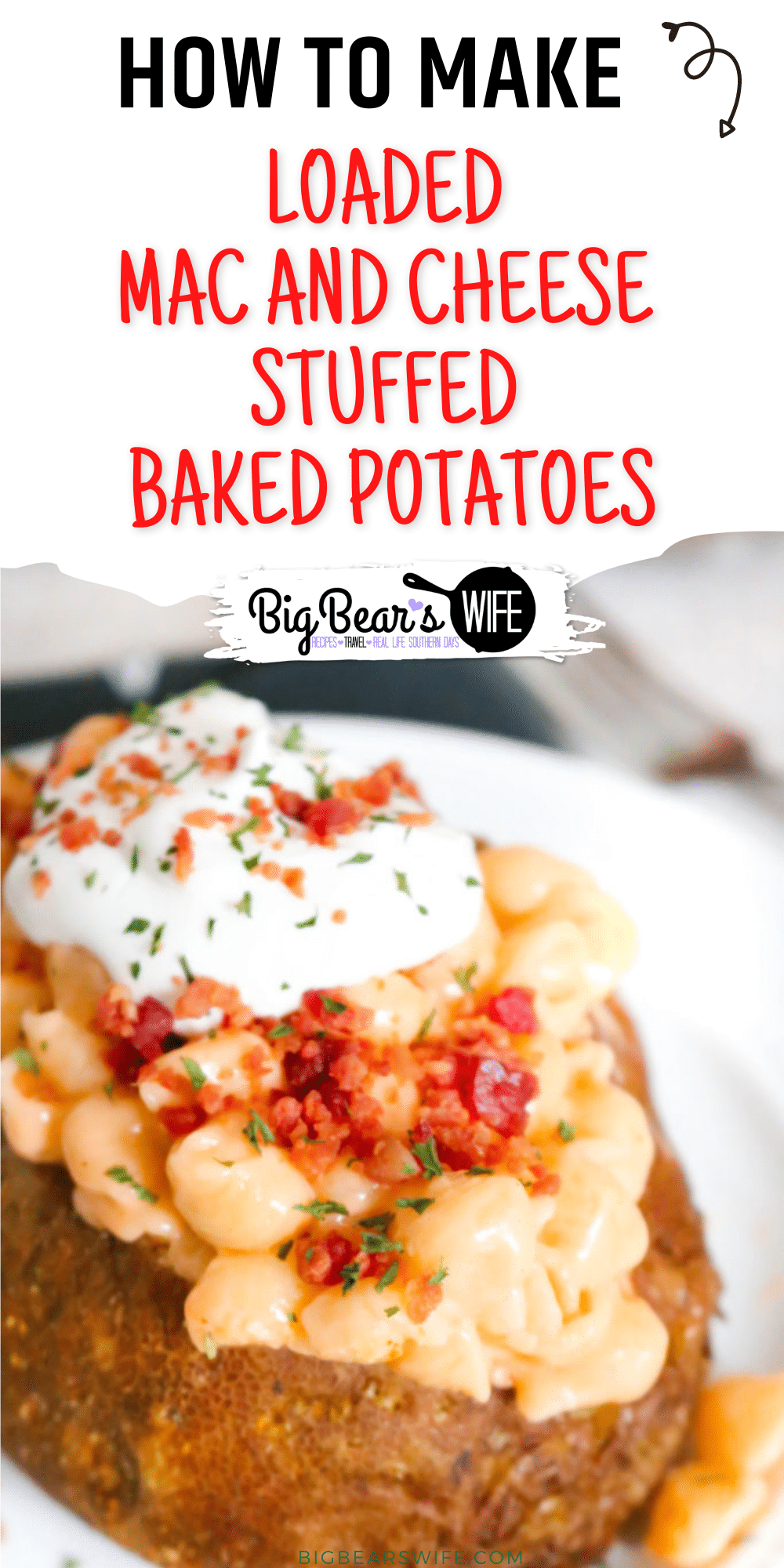 Calling all carb lovers!!! These Loaded Mac and Cheese Stuffed Baked Potatoes might be the best stuffed baked potatoes ever. Homemade Mac and cheese stuffed into a freshly baked potato is a carb lover’s dream come true! 

 via @bigbearswife