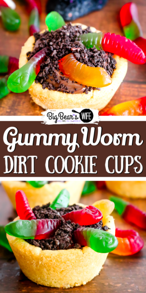 Gummy Worm Dirt Cookie Cups