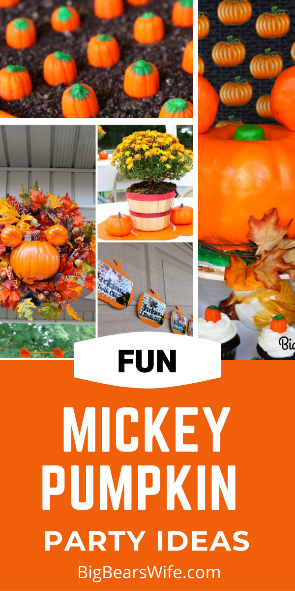 If you're thinking about throwing a Mickey Pumpkin Birthday Party, I've got all kinds of ideas to point you in the right direction! I've got Mickey Pumpkin Birthday Party decorations, crafts and cake ideas for you! via @bigbearswife