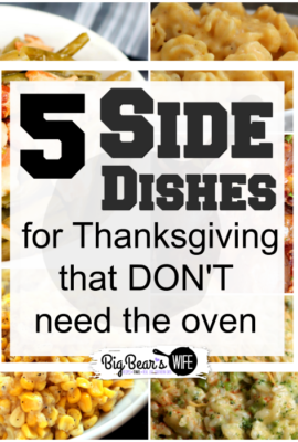 5 Side Dishes for Thanksgiving that DON'T need the oven