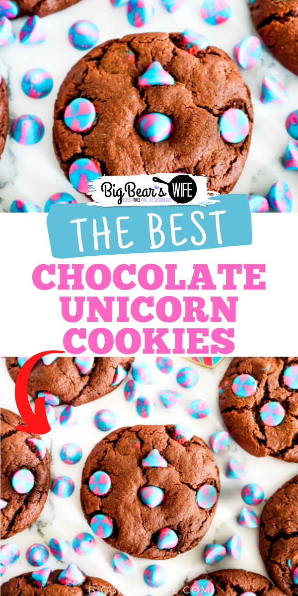 If you have someone in your life that loves Unicorns you need to bake them up a batch of these Chocolate Unicorn Cookies! They’re delicious and packed with the prettiest Unicorn Pink & Blue swirled vanilla chips!

 via @bigbearswife