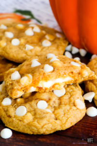 Cheesecake Stuffed Pumpkin Cookies