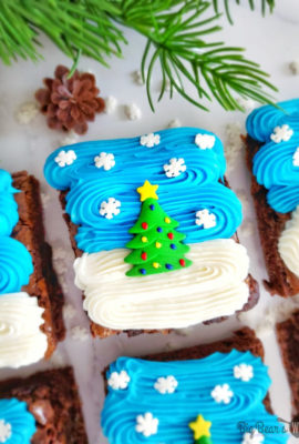 Easy Christmas Tree Brownies