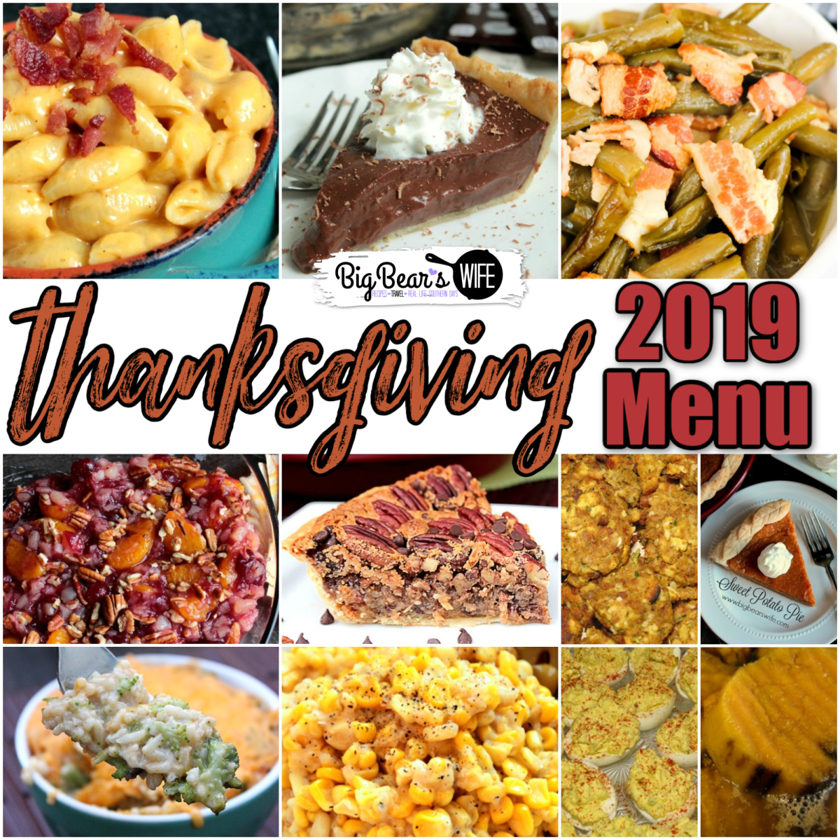 Thanksgiving Menu - We've got our 2019 Thanksgiving Menu planned out and ready to go! Need some ideas? This is what we're having... via @bigbearswife
