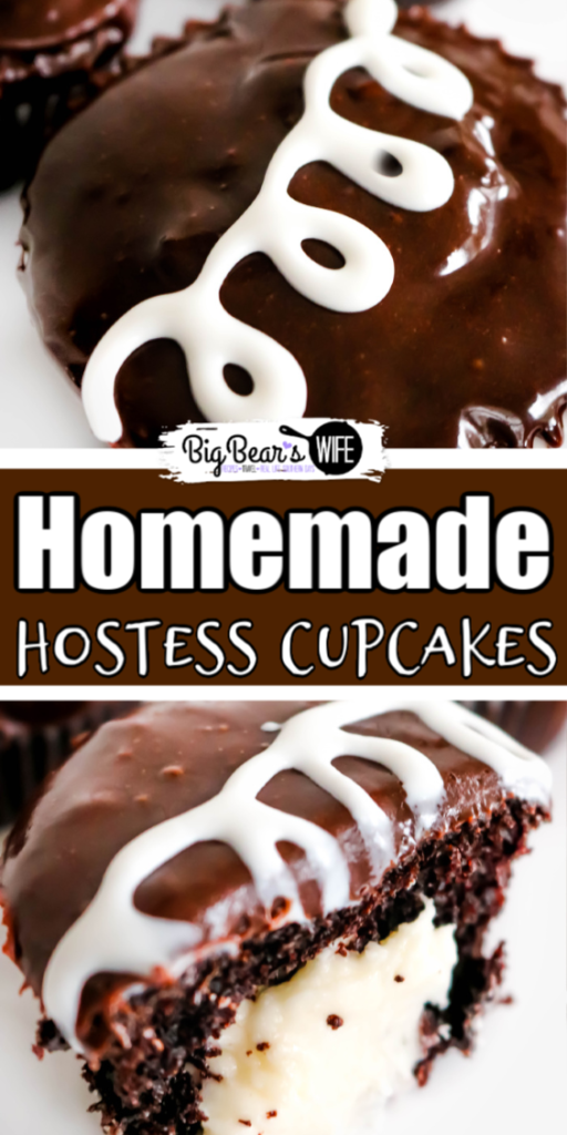 Easy Homemade Hostess Cupcakes - If you love trying out copycat recipes at home, you'll love making these Easy Homemade Hostess Cupcakes! The chocolate cupcakes and the filling are made from scratch but the decorating gets a little help from store bought favorites! 