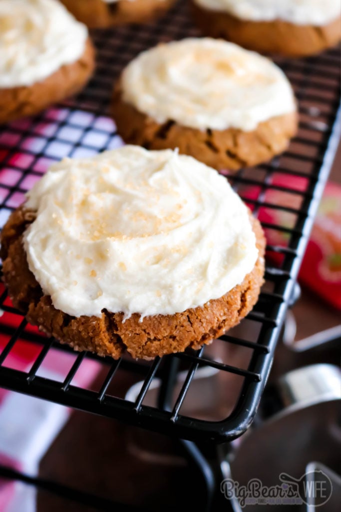 Gingerbread Cookies with Eggnog Frosting