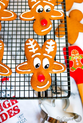 Reindeer Gingerbread Men Cookies - Upside Down Gingerbread Man Reindeer Cookies