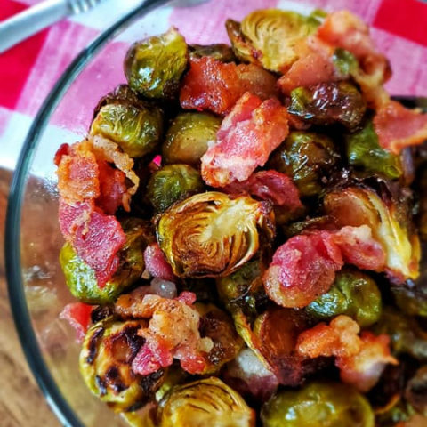 Roasted Brussels Sprouts and Bacon