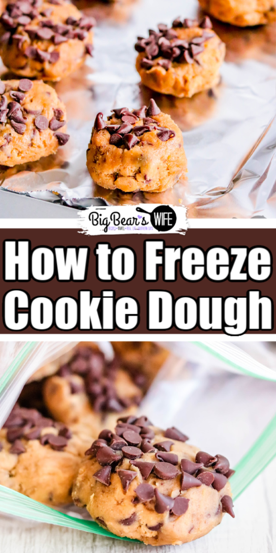 Freshly baked cookies are wonderful but sometimes you don't want to bake up a couple dozen cookies just to enjoy one or two! Learn How to Freeze Cookie Dough for Perfect for Freshly Baked Cookies Anytime you want! via @bigbearswife