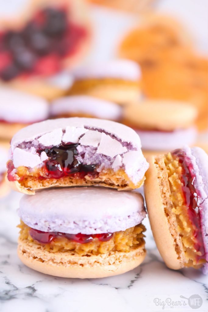 Peanut Butter & Jelly Macarons