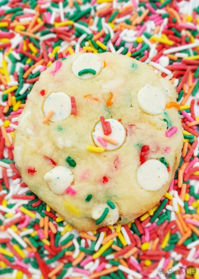 cookie on top of sprinkles