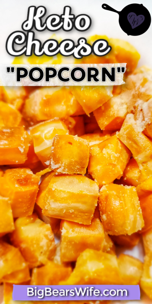 Keto Cheese Popcorn - Cheese "Popcorn" - This Keto Cheese "Popcorn" is made using aged dried cheese and the oven to make a poppable snack that is low carb and keto friendly. 