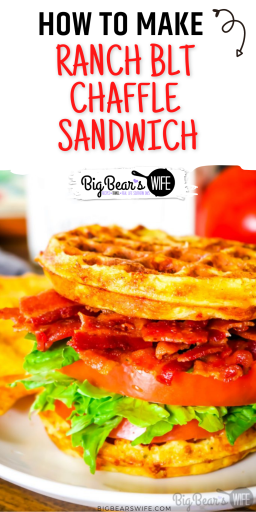 This Ranch BLT Chaffle Sandwich is the low carb version of a classic well loved sandwich!
