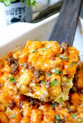 Sausage, Egg and Cheese Tater Tot Casserole
