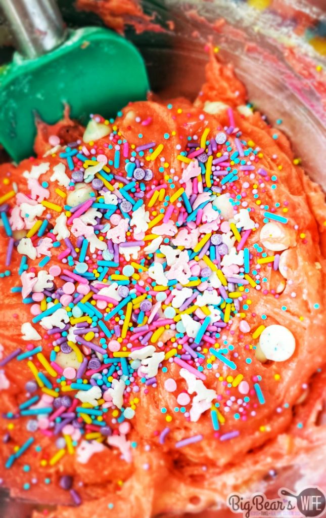 Unicorn Sprinkles in Cake Mix Batter