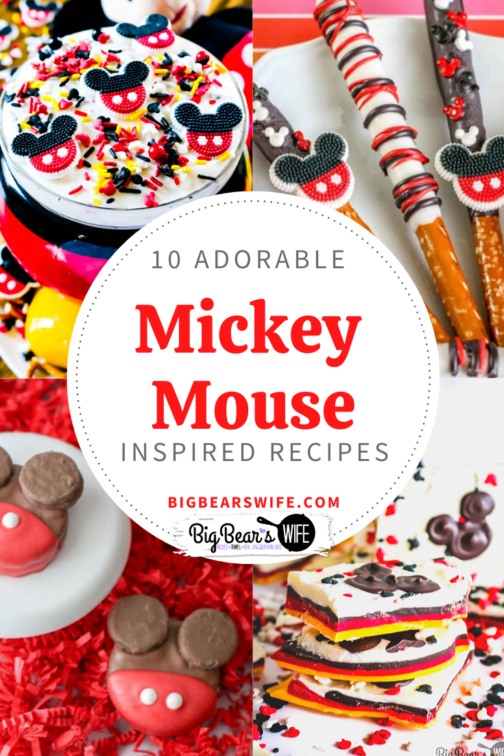 10 Adorable Mickey Mouse Inspired Recipes -  I'm sure Mickey Mouse is ready to "See ya Real soon" but until then, let's make some Mickey Mouse Inspired recipes at home! via @bigbearswife