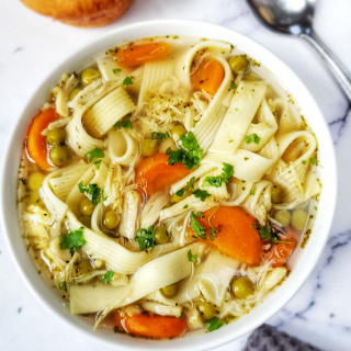 30 Minute Pantry Chicken Noodle Soup - Need a fast and easy home cooked meal using pantry ingredients? Have no fear, 30 Minute Pantry Chicken Noodle Soup is here!